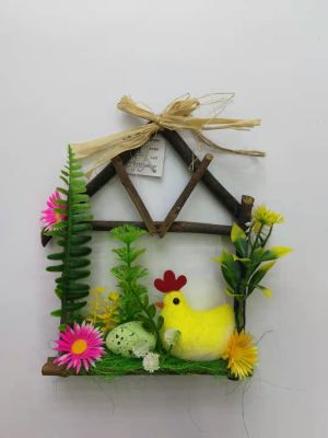 SOURCE Factory Supply Easter Velvet Chicken, Easter Egg, Simulation Bird Nest Bird Eggs