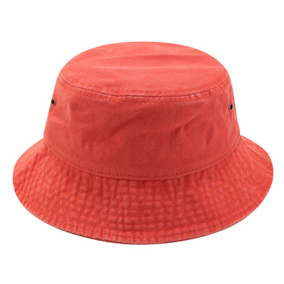 Bucket Hat Men's European and American Ins Washed Light Board Pure Cotton Bucket Hat Women's Four Seasons Universal Outdoor Travel Sun Protection Sun Hat
