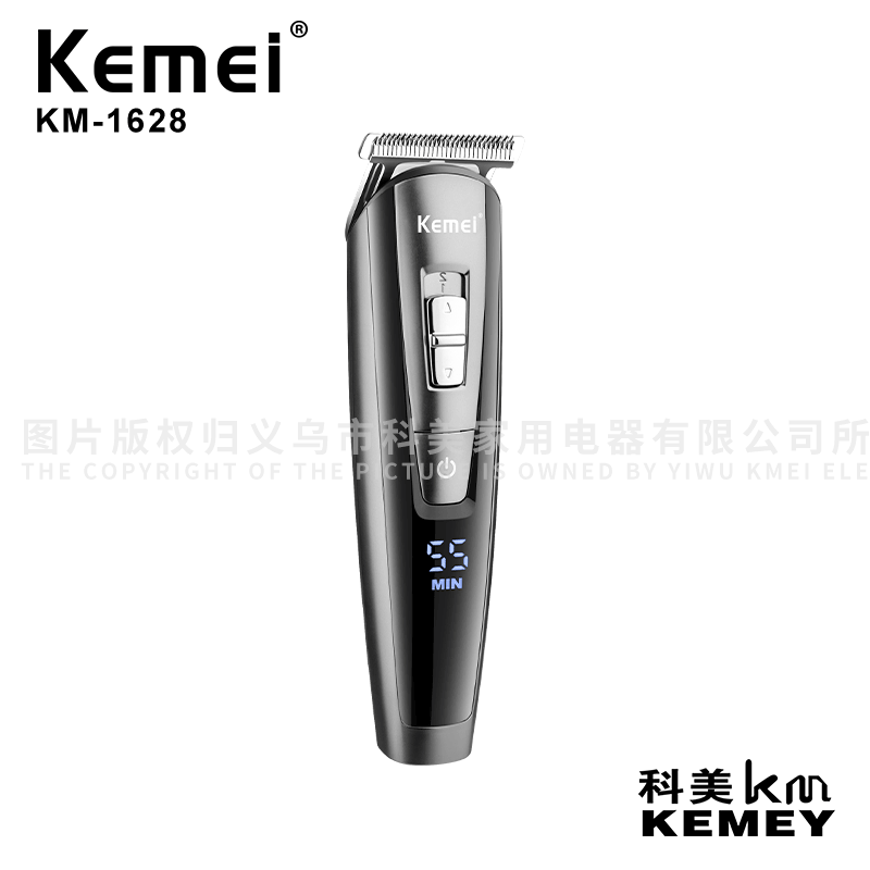 Cross-Border Factory Direct Supply [Kemei/Kemei] Adjustable Cutter Head LED LCD Display KM-1628 Electric Clipper