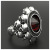Rong Yuomei Creative Plated 925 Skull Ring Punk Rock Ornament Inlaid Satellite Gem Men and Women Ring