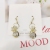 INS New Earrings Pure Silver Ear Hook Flower Opal Beads Eardrop Earring