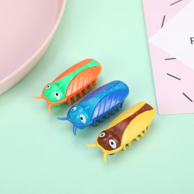 New Exotic Trick Toys Simulation Vibration Crawling Insect Trick Funny Nano Mechanical Worm Toothbrush Worm