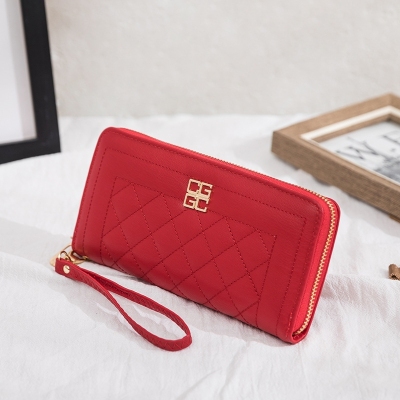 Women's Bag 2020 New Embroidered Tianzi Hardware Hand-Held Women's Wallet Fashion Coin Purse Gift Small Bag