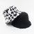 Cross-Border E-Commerce Hot Sale Cow Pattern Printing Bucket Hat Women's New Double-Sided Bucket Hat Men's Summer Outdoor Sun Hat