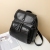 Women's Bag 2020 New Oil Leather Silk Sling Backpack Fashion Casual Large Capacity Multi-Layer Small Backpack Spot Fashion