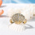 Rongyu Amazon Gold Diamond Snail Small Conch Shell Ring Ocean Style Creative Fashion Ornament Wholesale