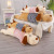 Factory Direct Sales Creative Lying Dog Throw Pillow Plush Toy Cartoon Striped Dog Doll Female Birthday Gift Wholesale Customization