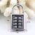 Production Wholesale Eight-Digit Button Fixed Password Lock Luggage Lock Blind Padlock Large Keyboard Electric White CH-601