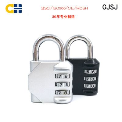 Password Lock Wholesale 3-Digit Padlock Coded Lock of Bags and Suitcases Zinc Alloy Anti-Metal Padlock with Password Required CH-603