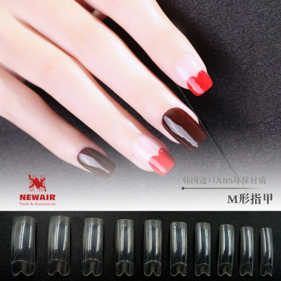 500 Pieces Nail Tip Bags White M-Shaped Fake Nails Nail Tips Nail Tip in Stock Wholesale Factory Direct Sales