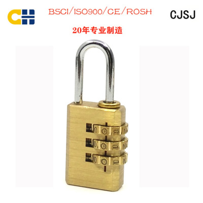 Pure Copper 3-Bit Code Padlock High-End Password Lock High Quality Security Copper Padlock Small 3-Bit Password Lock CH-04B