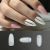 500 Pieces Bag Transparent round Head Semi-Nail Sticky Fake Nails Nail Stickers Nail Shaped Piece Factory Direct Sales Spot