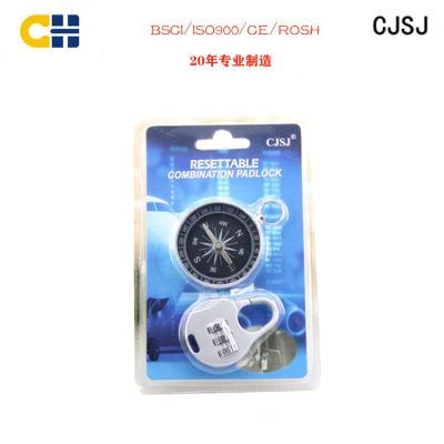 Production Manufacturing Supply 3 Digit Number Travel Password Lock with Compass Cjsj Changhao CH-715B-5