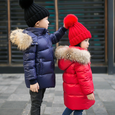 2020 Winter New Children's Down Jacket Boy's down Jacket Children Casual Girl Long Thick Coat