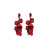 New Trendy New Year New Year Red Earrings Korean Elegant Internet Celebrity Earrings Simple Cold Style Earrings Earrings Earrings