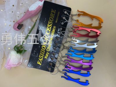 The Key Fob Metal Keychains Aluminum Keychain Bottle Opener Key Ring Factory Direct Sales Keychain