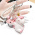 Creative Korean Version Cute Unicorn Doll Keychain Creative Rex Rabbit Fur Ball Bell Handbag Pendant Female Steam