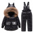 Children's down Jacket Suit Two-Piece 3-6 Years Old Baby Suit Cartoon Removable Hood Open Thickened Winter Clothing