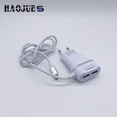 Haojue 2021 year Silver Siaddeband Line Charger Home Smart Phone Fast Charge Travel Multi-Function Plug