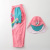 Children's Swimsuit Girl's One-Piece Swimming Suit Korean Dinosaur Hooded Swimsuit Long Sleeve Beachwear Sun Protection Hot Spring Bathing Suit