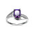 Rong Yuomei Fashion Inlaid Emerald Purple Red Color Zircon Ring Cross-Border New Arrival Ornament Factory Wholesale