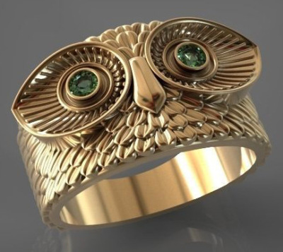 Rongyu New Creative Owl Ring European and American Popular Retro Hand Jewelry Wish AliExpress EBay Hot Sale