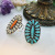 Rong Yuomei Retro Colorful White Jade Turquoise Exaggerated Ring Plated 925 Silver Green Turquoise Cross-Border Ring