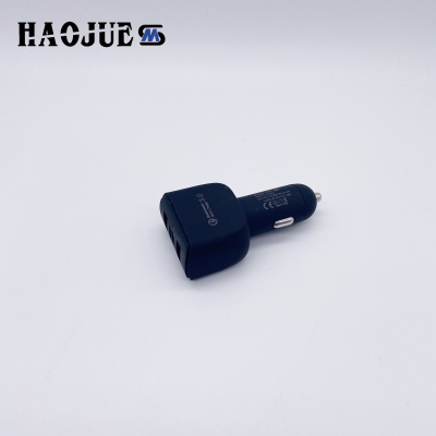 2021 New Qc3.0 Dual-Port Car Charger Car Mobile Phone Charger Fast Charge PD Port Customization Factory Direct Sales