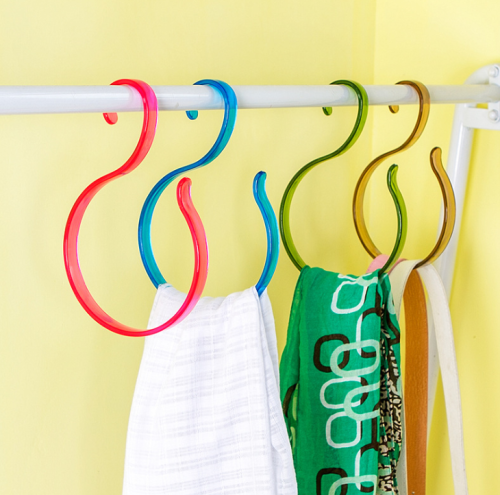 colorful scarf bracket scarf hanger belt coat hook porous s-type hanger