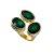 Rong Yuomei Retro Imitation 18K Gilded Jade Ring Wish AliExpress Fashion Eye-Catching Ring Factory in Stock