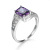 Rong Yuomei Fashion Inlaid Emerald Purple Red Color Zircon Ring Cross-Border New Arrival Ornament Factory Wholesale