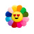 Tiktok Same Style Colorful Sun Flower Petal Plush Toy Stall Cushion Doll QQ Expression Lumbar Support Pillow Doll Pillow