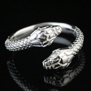 Rong Yuomei Retro Double Snake Ring 2021wish New Hot Sale Fashion Creative Cobra Ring Manufacturer