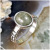 Rongyu Wish Hot Sale Vintage Plated 925 Thai Silver Natural Glitter Stone Ring European and American Retro Ornament Factory in Stock