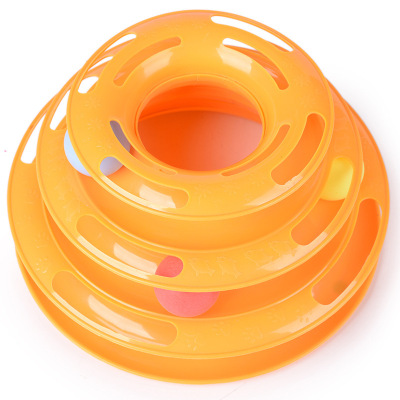 2017 Pet Supplies Cat Toy New Cat Three-Layer Turntable Crazy Amusement Cat Amusement Plate Turntable