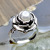 Rongyu Wish Hot Sale Plated 925 Vintage Thai Silver Rose Ring European and American Fashion Pearl Valentine's Day Ring