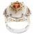 Rongyu New Natural Shell Baroque Ring European and American Luxury Color Separation Gold-Plated Ruby Ring