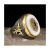 Rongyu Men's White Gem Cocktail Eye-Catching Ring Retro Color Separation Real Mother Pearl Shell Diamond-Studded Ring