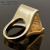 Rongyu 2020 New Fashion Natural Abalone Shell Simple 18K Gold Luxury Electroplated Ring Movie Star Same Style