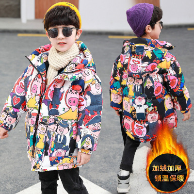 Boys' Winter Cotton-Padded Coat 2020 New Western Style Small and Medium Size Children's down and Wadded Jacket Baby Thickened Padded Jacket Pig Coat