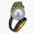 Rongyu 2020 New Hand Jewelry Factory Wholesale 18K Gold Plated Color Separation Fashion Frog Golden Toad Play Bead Ring