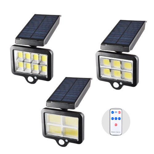 foreign trade dedicated solar lamp split human body induction indoor waterproof new rural wall lamp 128/120led