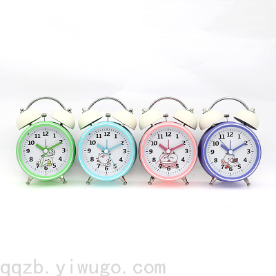 3.5-Inch Metal Bell Mute Alarm Cute Creative Cartoon Fashion Watch Children's Gift Room Clock