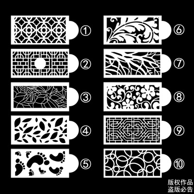 Cross-Border Supply Pattern Totem Cake Lace Mold for Spraying Decoration Baking Utensils Graffiti Painting Spray Paint Hollow Template