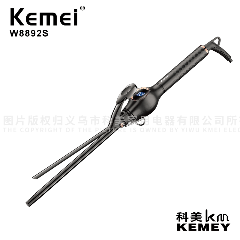 cross-border manufacturers direct supply hair curler kemei hair curler w8892s korean single tube electric hair curler