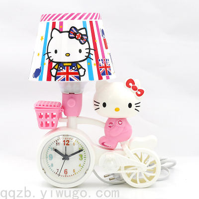 Cute Cartoon Table Lamp Alarm Clock Personalized Creative Alarm Watch Student Gift Fashion Clock Mixed Style