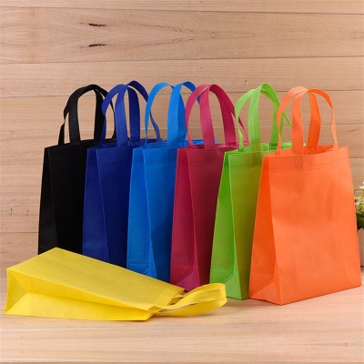 Spot Goods Non-Woven Bag Factory Wholesale Advertising Gift Handbag Stereo Fast Food Non-Woven Bag Custom Customized