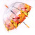 New Sunscreen Umbrella Hand-Painted Flowers Portable Folding Student Transparent Umbrella Illustration Straight Handle Umbrella