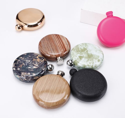 portable stainless steel wine pot portable 5 oz round wine pot set shaped small wine pot