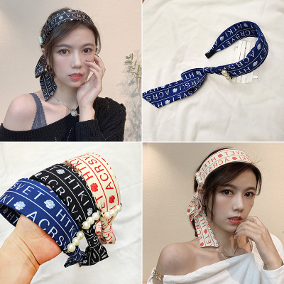 South Korea Dongdaemun Original Wide Brim Hair Band All-Match out Hair Tie Ribbon Headband Super Fairy Internet Celebrity Hair Clip Headdress